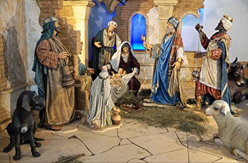 HANSEPUZZLE 41267 - Krippe Puzzle 500 Teile | Religion Puzzle mit hochwertiger Puzzle Aufbewahrung: Kartonbox und wiederverschließbarem Beutel | Puzzle-Maße: 46 x 30 cm