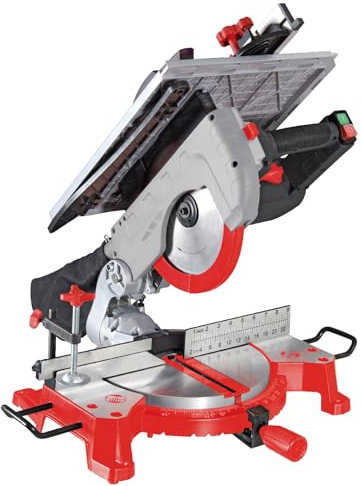 Valex TLS250B Troncatrice con Funzione Banco Sega, 1800W, 900mm Larghezza, 550mm Lunghezza, 400mm Altezza