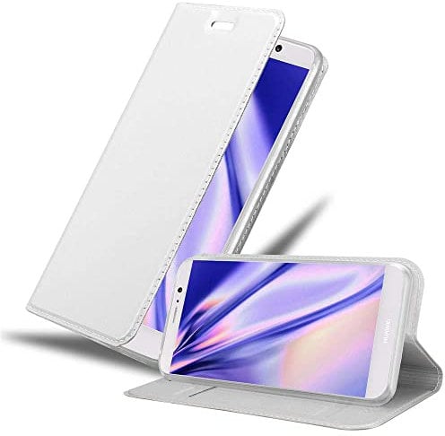 Cadorabo Funda Libro para Huawei Mate 9 en Classy Plateado - Cubierta Proteccíon con Cierre Magnético, Tarjetero y Función de Suporte - Etui Case Cover Carcasa