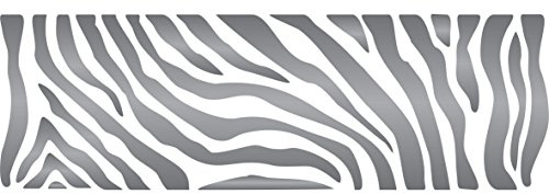 Stencil Company Zebra Streifen Schablone – 52 x 16,5 cm (L) – wiederverwendbare afrikanische Tiere Wildlife Border Schablonen zum Malen