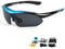V VILISUN Polarized Sports Sunglasses, UV400 Protection Cycling Glasses with 5 Interchangeable Lenses for Men Women in Cycling, Fishing, Running, Driving, Golf, Baseball, Outdoor Activities (BLUE)