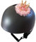 3T-SISTER Helm Crown Crystal Golden Crown mit rosa Spitze für Skihelm Fahrradhelm Motorradhelm Überall wiederverwendbares Klett-Design