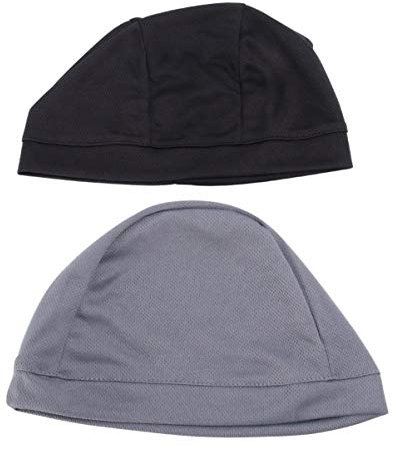 VOSAREA 2st Cap Sweat Bandana Cap Radmütze Schädelkappe Helmfutter Schnell Trocknende Kappe Unterziehmütze Sportmütze Bike- Kappe. Laufzubehör Für Männer Laufmütze Mann Reiten Schlafkappe