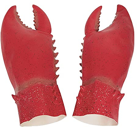 Giant Lobster Claws Crab Claw Fancy Dress Gloves Red Pincers Funny Cosplay Costume Party Accessory Halloween Hand Decor Props for Men and Women