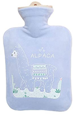GIVBRO Wärmflaschentasche Handwärmer mit Alpaka-gemustertem Plüschstoffbezug für Kinder, Freunde, Eltern, Geschenk (#B)