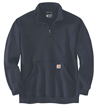 Carhartt Loose Fit Midweight Quarter Zip Mock Neck Sweatshirt Maglia di Tuta, New Navy, XXL Uomo