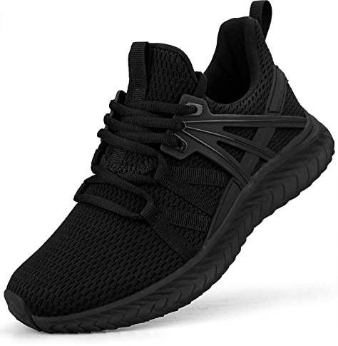 Abboos Women's Running Tennis Shoes Workout Breathable Blade Athletic Sport Sneakers for Women Black Size 8