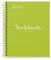 Miquelrius - Notizbuch A5 Notebook, 1 farbiger Streifen, 80 Blatt mit raster 5 x 5 mm, Papier 90 g/m² mikroperforiert mit 2 Bohrungen für 2 Ringe, Einband aus Karton, Farbe Limonengrün