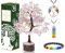 Cristallo di quarzo rosa Albero della vita Albero di pietre preziose fatto a mano Albero dei chakra Albero della vita Decorazione dell'albero Feng Shui Regali di cristallo Albero dei soldi Bonsai