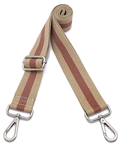 Kolti Purse Strap Replacement Crossbody Handbag Stripe Wide Adjustable, Nickel Buckle-334