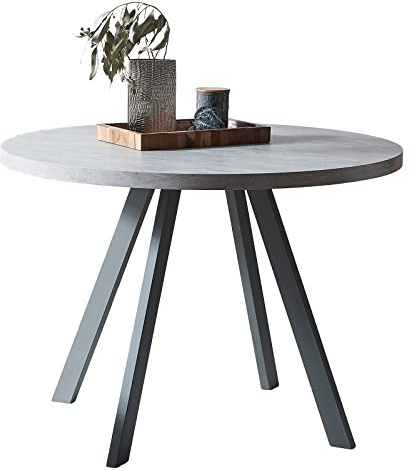 Zerifevni Runder Esstisch für 4 Personen, Mid Century Modern Freizeit Couchtisch für Küche, Wohnzimmer, Wohnung (Tisch)