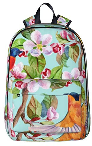 NYHGOXM Kolibri-Rucksack mit rosa Aufdruck, wasserabweisend, Laptop-Rucksack, Schulanfang und Universität, Schwarz , One size