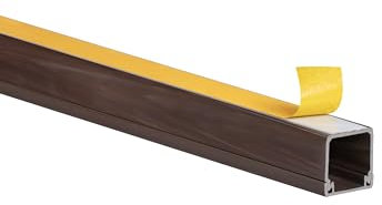 KOMIB Hochwertige Kabelkanäle KKS2020BR / Kabelkanal 20 x 20 x 1000mm selbstklebend Braun 10 Meter - 10 x 1m (10 Stück) Elektroinstallation/Kabelmanagement Diverse Fraben - VDE
