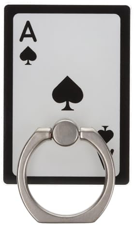 Ace of Spades Playing Card Phone Ring Holder Grip Finger 360 Mount Stand Mobile Universal Loop for All Smartphones