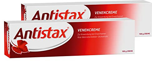 Antistax Venencreme, Creme, 2 x 100 g, mit Dickextrakt aus Rotem Weinlaub, bei müden, schweren Beinen & leichten venösen Durchblutungsstörungen