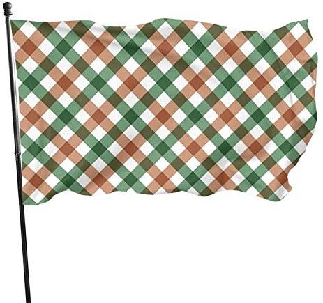Bandiera da 9 x 1,2 m, bandiera decorativa di benvenuto, bandiera scozzese rosso-verde, bandiera resistente allo sbiadimento UV per casa, cortile, patio, prato, 150 x 90 cm