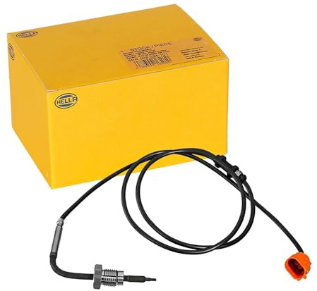 HELLA 6PT 010 376-611 Sensor, Abgastemperatur - 2-polig - geschraubt | 6PT 010 376-611 Kompatibel mit Beetle (5C1, 5C2),Beetle Cabriolet (5C7, 5C8),Golf VI (5K1),Golf VI Van (5K1)