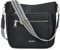 Telena Damen Schultertasche PU Leder Damen Umhängetasche Klein Crossbody Bag für Frauen Handtasche Schwarz
