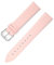 MBello Uhrengurt Ultra dünn flach ersetzt echtes Leder -Uhren -Band Handgelenk Armband, Rosa, 17mm