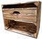 Vintage Holzkisten Obstkisten Weinkisten geflammt mit Ablagefach Schublade 50 x 40 x 30cm -Ideal zur Aufbewahrung und Organisation (1 x Regalfach Lang)