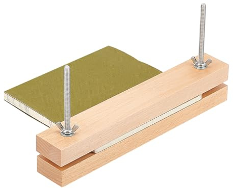 BENECREAT Buchbinderpresse aus Holz, Buche, 24,9 x 3,8 cm, großes Buchbindewerkzeug, tragbare Buchpresse, Buchbindung für Zuhause, Schule, Büro, DIY Buchbinden