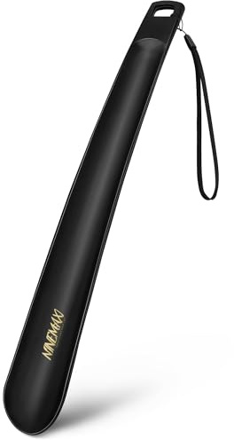 NINEMAX Schuhlöffel Lang Kunststoff, 41cm Langer Schuhanzieher Plastik | Lange Schulöffel Gross Stabil für Männer und Frauen (1er Pack)