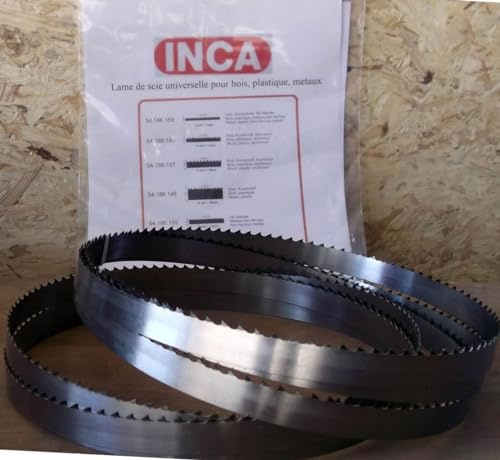 Hoja de sierra para cinta para carne, paquete de 5 1550 mm x 16 mm x 4 tpi