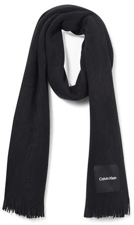 Calvin Klein Damen Super Soft Durable Cold Weather Scarf Modischer Schal, Schwarz, Einheitsgröße