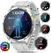 Smartwatch Uomo con ECG/HRV/Lipidi/Acido Urico/BMI/Sonno,1.43AMOLED 𝐆li𝐜𝐞𝐦𝐢𝐚 Orologio Fitness con Chiamate,24h Pressione Sanguigna/Temperatura Corporea/Cardiofrequenzimetro,per Android iOS