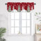 Joyswahl Scheibengardinen mit Weihnachten Muster Kurz Küchengardinen durch Tunnelzug Bistrogardine Kinderzimmer Kurzstores Weihnachtsgardine Rot HxB 45x230cm 1 stück