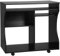 HOMCOM Computer Desk with Sliding Keyboard Tray, Mobile Home Office Desk, Study Table with Storage Shelves, PC Desk on Wheels, Black