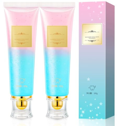 2er-Pack Niacinamid Aufhellende Zahnpasta – Tiefenreinigung & Zahnschmelzstärkung für weißere Zähne und frischen Atem