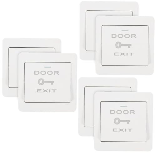Ciieeo 3sets Push to Exit Button Wall Plate Cover for Door Access Control System Easy Install Doorbell Protector for Offices Schools Restaurants Reliable Access 2pcs*3