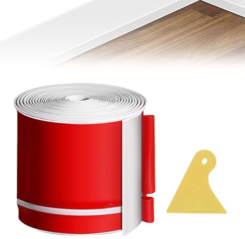 Sockelleiste Selbstklebend 6M, PVC 50x20mm Weichsockelleiste Selbstklebend, Küchenabschlussleiste Ohne Bohren, Wasserfest, Einfache Montage, DIY Renovierung für Küche, Badezimmer, Wand, Boden