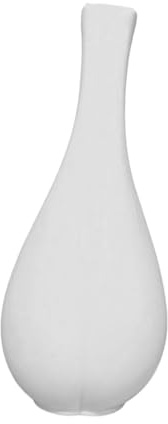 Kuntesetty Moderne Vase, Nordische Keramikimitation, Wohnaccessoire, Elegantes Deko, Polyethylen, Geeignet für Die Inneneinrichtung, Geschenk, White L