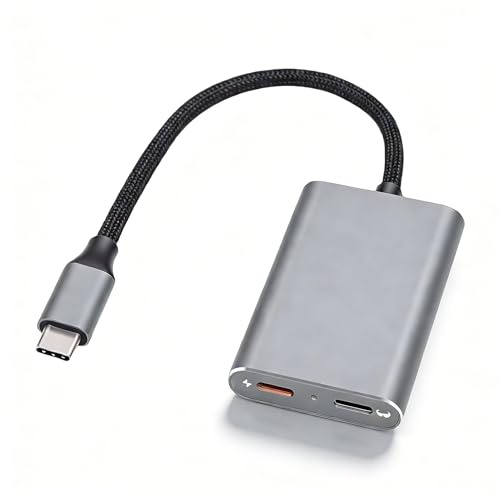 Sxhlseller USB C zu AR Brillen Adapter, Laden und Spielen mit PD 100 W Lade 4K 60 Hz Übertragungs Hub, Kompatibel mit XREAL Nreal RayNeo XR Brillen Steam Deck ROG Ally Smartphones Laptops