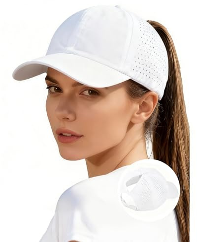 LISHIHE Basecap Damen Sommer Ponytail Mesh,Baseball Caps Für Damen Pferdeschwanz,Sport Kappe Damen Atmungsaktiv Leicht
