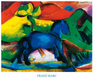 Franz Marc Poster/Kunstdruck Blaues Pferdchen 80 x 60 cm