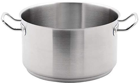 Vogue Braisière en acier inoxydable, 9,5 litres, faitout, taille : 280 (diamètre) mm, plaque à induction, compatible gaz, électrique et dessus solide, couvercle vendu séparément (M951), M941