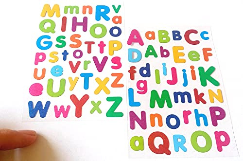 Minilabel Coloured Alphabet Letters Stickers - Kids/Childrens Labels for party bags, scrap books, card making or notebook decoration