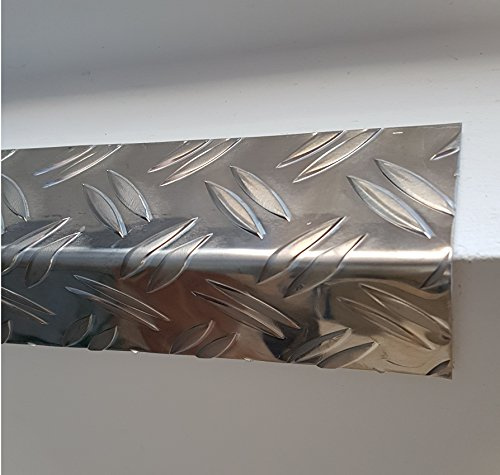 1x Winkel Riffelblech 20x20x2000mm 1,5/2mm stark DUETT Tränenblech Alu Aluminium