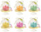 Pack of 6 - Alice In Wonderland Party Favour Cake Domes Mad Hatter Afternoon Tea Party Table Decorations