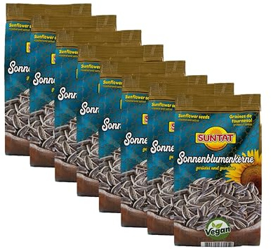 SUNTAT Sonnenblumenkerne, geröstet & gesalzen, 8er Pack (8 x 150 g)