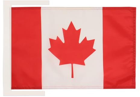 AZ FLAG - Drapeau Canada - 45x30 cm - Pavillon Canadien 100% Polyester avec Deux Cordelettes - 20g