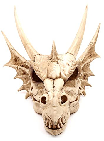 Puckator Testa Teschio di Drago da Appendere, Polyresin, gemischt, Höhe 47 cm, Breite 39 cm, Tiefe 31 cm