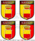 Neapel City Italien Shield Città di Napoli Italienische 50 mm (5,1 cm) Vinyl bumper-helmet Sticker, Aufkleber X4