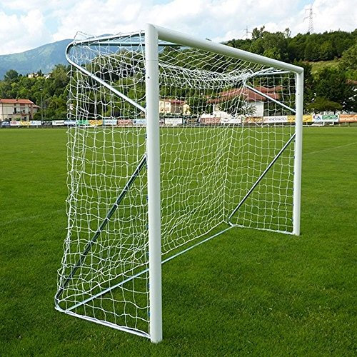 MOVI FITNESS - MF6802 COPPIA PORTE PORTA DA CALCIO CALCETTO IN ALLUMINIO 3X2 M RETI NON INCLUSE