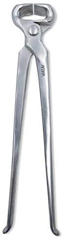 Reitsport Amesbichler AMKA - Pinza per tagliare zoccoli con speciali ganasce semicircolari, attacco obliquo 12, 31 cm, in acciaio INOX