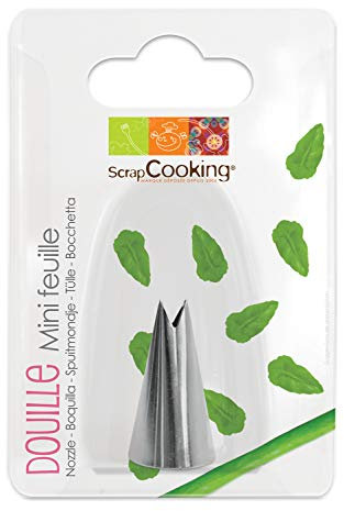 Scrapcooking 1798 Douille Mini Feuilles en INOX pour Décoration de Gâteaux Ø1,8 x H3,3 cm