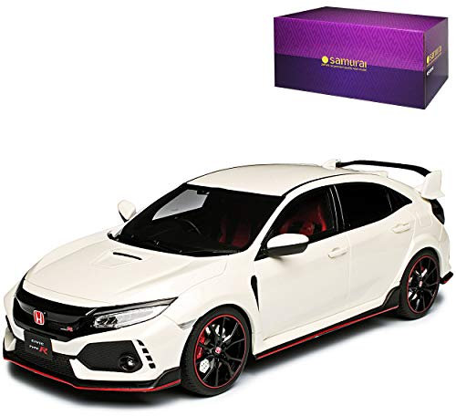 Kyosho Hon-da Civic Type-R 10. Generation Limousine Weiss Ab 2015 1/18 Modell Auto mit individiuellem Wunschkennzeichen